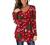 Women's Summer Short Sleeve Tunic Tops V Neck Colorful Floral Printed Tees Shirt Casual Comfy Blouses Tops