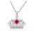 925 Sterling Silver Heart Filigree Tiara Pendant Necklace on 18" Rope Chain
