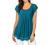 Furnex Women's Short Sleeve Tunic Shirt Pleated Mesh Blouses Summer Floral Tops