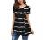 Jouica Women's Short Sleeve Casual Scoop Neck Button Side Shirt Blouse Tunic Top