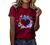 Summer Tops for Women Cute Sunflower Print Short Sleeve T-Shirt Casual Crew Neck Tshirts Plus Size Graphic Tees Shirts