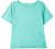 Coral Bay Petite Solid Scalloped Boat Neck Short Sleeve Top
