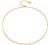 18k Gold Paperclip Chain Choker Satellite Chain Lava Bead Pendant Necklace Dainty Jewelry for Women 16''