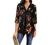 Youtalia Women's Casual V Neck Blouse Cuffed Sleeve Loose Tunic Shirts Tops