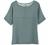 Soojun Women's Cotton Linen Round Collar Boxy Top Patchwork Blouses