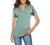 CEASIKERY Women's Short Sleeve V Neck Tops Casual Tunic Blouse Loose Shirt