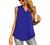 QUEZHU Womens Summer Sleeveless Chiffon Tank Tops Blouse Loose Casual V Neck Blouses Shirt