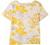 Coral Bay Womens Floral Scalloped Short Sleeve Top
