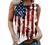 Women's Patriotic Shirt USA Flag Letters Print Sleeveless Tank Top Summer Casual Crewneck 4th of July Graphic Tee Tops