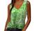 Women's Scoop Neck Casual Sleeveless Shirts Vintage Aesthetic Printing Zipper Plunge Summer Tank Tops and Blouses