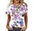 Womens Summer Tops Short Sleeve Fashion Casual Trendy Printed Tshirts Crew Neck Tee Shirt Cute T Shirts Ladies Blouses