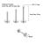 ShineYingTi 16g ASTM F136 Labret Titanium Internally Threaded Earring Helix Tragus Cartilage Ear Piercing Body Jewelery