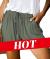 CILKOO Womens Comfy Drawstring Casual Elastic Waist Pocketed Shorts(S-3XL)