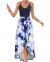 KILIG Women's V Neck Sleeveless Casual Summer Sundresses Asymmetrical Patchwork Floral Maxi Dresses