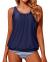 Yonique Womens Blouson Tankini Swimsuits Ladies Tribal Bathing Suits 2 Piece Athletic Swimwear