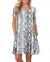 WNEEDU Women's Summer Casual T Shirt Dresses Short Sleeve Swing Dress with Pockets