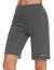 ChinFun Women's 10" High Waist Yoga Shorts Athletic Workout Running Lounge Bermuda Shorts with Pockets