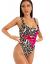 EDOLYNSA Women's One Piece Swimsuits U Neck Bathing Suits V Back Monokini Athletic Training Swimwear
