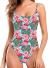 RAISEVERN Women's One Piece Funny Swimsuits Adjustable 3D Print Bathing Suit Graphic Swimwear