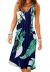Camisunny Women Casual Loose Tank Dresses Sleeveless Beach Vacation Dress Swing Pleated U Neck Fashion Soft