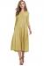 Hotouch Women's 3/4 Sleeve A-line and Flare Midi Long Dress