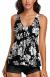Modest Tankini Swimsuits for Women Two Piece Bathing Suits Floral Print Tank Top with Boyshorts Tummy Control Swimming Suits