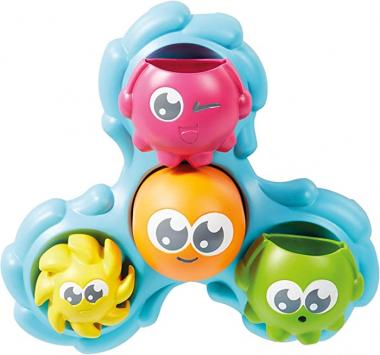 Toomies Tomy Spin & Splash Octopals Toddler Bath Toy - You Pour and They Spin & Splash