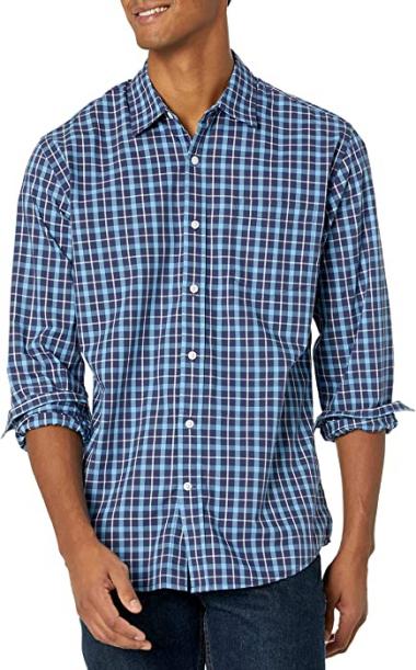 Amazon Essentials Men's Long-Sleeve Regular-fit Casual Poplin Shirt