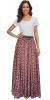 Afibi Women Full/Ankle Length Blending Maxi Chiffon Long Skirt Beach Skirt