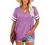 Angerella Summer Tops for Women Casual V Neck T Shirts Short Sleeve Tunic Tops Loose Fit