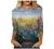 Women 3/4 Sleeve Tops Casual Tie Dye Graphic Tee Shirts Summer Crewneck Sweatshirt Loose Fit T Shirts Tunic Blouses