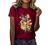 Summer Tops for Women Cute Sunflower Print Short Sleeve T-Shirt Casual Crew Neck Tshirts Plus Size Graphic Tees Shirts