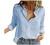 Button Down Shirts for Women V Neck Casual Work Formal Plain Tops Long Sleeve Blouse Trendy Print Collared Tunic Top