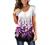 BeadChica Women's Tunic Tops For Leggings Short Sleeve Shirts Botton Up Casual Ruched Blouses Clothes
