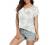 VIISHOW Women's Summer Casual Rolled Cuff Zip Half Placket Chiffon Short Sleeve Top Blouses