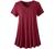MONNURO Womens Plus Size Short Sleeve V Neck Button Basic Tunic Tops Summer Swing Shirts Blouses for Leggings