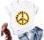 Peace Sign and Sunflower Printed T-Shirts, Women Crewneck Summer Tops Short Sleeve Graphic Tees Shirt Colorful Tshirts