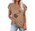 Womens Tops V Neck Summer Petal Sleeve Dandelion Printed Casual Tshirts Floral Fashion Loose Graphic Tee Tops Blouses