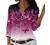 Women V Neck Button Down Shirts Fashion Animal Printed Long Sleeve Collared Blouse Loose Pockets Vacation T-Shirt Tops