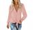 Women V Neck Button Down Shirts Fashion Animal Printed Long Sleeve Collared Blouse Loose Pockets Vacation T-Shirt Tops