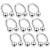 9pc 16g Circular Barbell Ear Cartilage Eyebrow Horseshoe Lip Septum Nose Ring Tragus Helix Snake Bite Balls Piercing Jewelery Lot