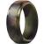 8mm Matte Brushed Step Edge Silicone Wedding Band Ring