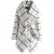 CHICWISH Women's Turn Down Shawl Collar Earth Tone Check/Black White Grid/Black/Plum Wool Blend Coat