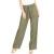 Ambiance Apparel Women's Juniors Wide Leg Spring Linen Pants