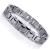 Urban Jewelry Stunning Solid Tungsten Link Bracelet for Men Polished Pyramid, Puzzle, Ceramic Style (Silver, Black Option)