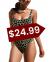 PRETTYGARDEN Women One Piece Swimsuit U Neck Tummy Control Swimwear Slimming Strap Backless Bathing Suit