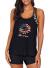 Aleumdr Womens Blouson Striped Printed Strappy T-Back Push up Tankini Top with Shorts