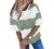 Yousify Women Gradient Striped T-Shirt Casual Short Sleeve Print Tunic Top