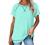 Aokosor Womens Summer Tops Lightweight Short Sleeve Tshirts Crewneck Split Side