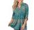 Othyroce Womens Floral Printed Tunic Tops 3/4 Roll Sleeve V Neck Blouses Long Sleeve Shirts for Women